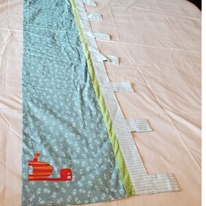 Trend Lab Dinosaur Window Valance Blue Cotton Tab Top Nursery Decor 56x15